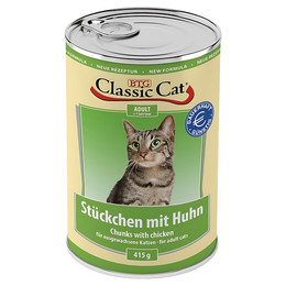 Produktbild von Classic Cat Stückchen mit Huhn - 12 x 415 g