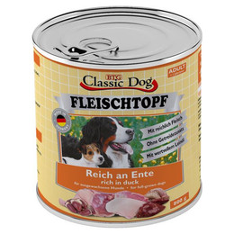 Produktbild von Classic Dog Adult Fleischtopf Pur Reich an Ente - 6 x 800 g