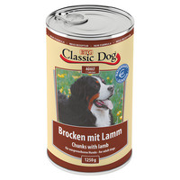 Produktbild von Classic Dog Brocken mit Lamm Nassfutter - 6 x 1250 g
