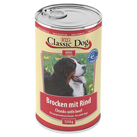 Produktbild von Classic Dog Brocken mit Rind - 6 x 1250 g