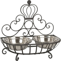 Produktbild von Clayre & Eef Futternapf Edelstahl Doppel Hundefressnapf Modell KIN - 0,5 l