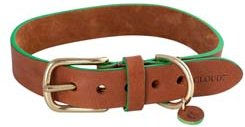 Produktbild von Cloud7® Hundehalsband Kings Park cognac/green Gr. L
