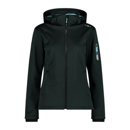 Produktbild von CMP Damensoftshelljacke mit Kapuze Eden Mel Dunkelgrün