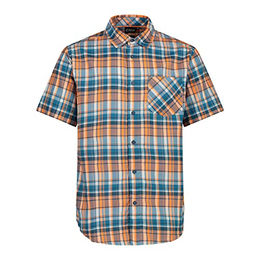 CMP Herren Kurzarm-Hemd mit Karomuster Blau/Orange – Bild 1 von 5