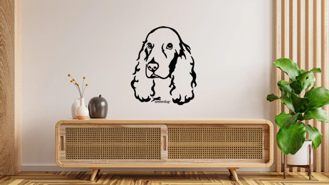 Produktbild von Cocker Spaniel Kopf Wandtattoo Wandbild Wandsticker Wandaufkleber Wanddekoration