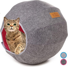 Produktbild von COFI 1453 Katzenliege Einstellbarer Katzenkorb Pink/Grau
