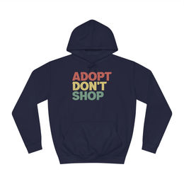 Produktbild von College Hoodie "Adopt don't shop"