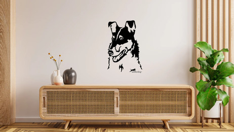 Produktbild von Collie kurzhaar Kopf Wandtattoo Wandbild Wandsticker Wandaufkleber Wanddekoration