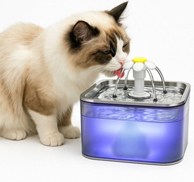 Produktbild von Comfy Mate Trinkbrunnen Katzenbrunnen Edelstahl 3L