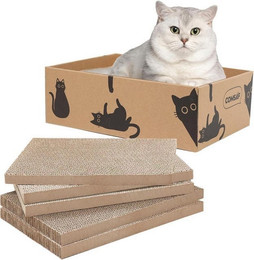 Produktbild von ComSaf Katzenkratzbrett 5er-Set mittel aus Wellpappe