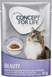 Produktbild von Concept for Life Beauty Katzenfutter in Soße - 48 x 85 g