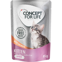Produktbild von Concept for Life Kitten Lachs getreidefrei in Soße - 48 x 85 g