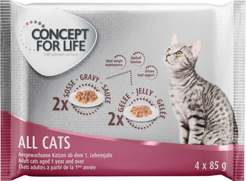 Produktbild von Concept for Life Probierpaket All Cats Nassfutter - 4 x 85 g