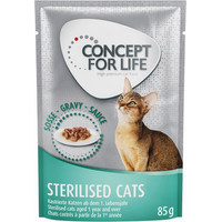 Produktbild von Concept for Life Sterilised Cats in Soße - 48 x 85 g