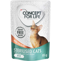 Produktbild von Concept for Life Sterilised Cats Lachs getreidefrei in Gelee - 48 x 85 g