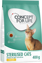 Produktbild von Concept for Life Sterilised Cats Trockenfutter mit Huhn - 400 g