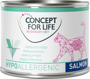 Produktbild von Concept for Life Veterinary Diet Hypoallergenic Lachs - 6 x 185 g