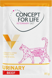 Produktbild von Concept for Life Veterinary Diet Urinary Rind Katzenfutter nass - 24 x 85 g