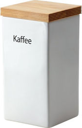 Continenta Geschirr Vorratsdose aus Keramik mit Holzdeckel – Bild 1 von 5