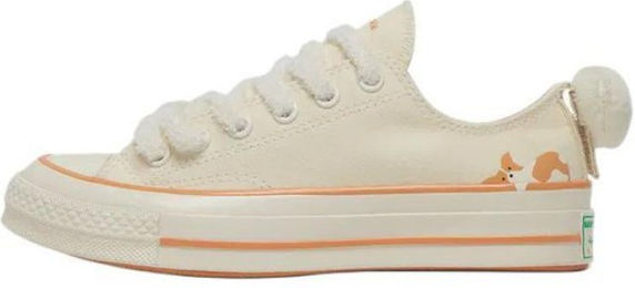 Produktbild von Converse Chuck 70 Low Pet Pack - Hund Unisex Sneaker Creme Hellgelb A11614C 35