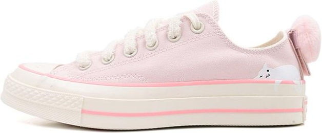 Produktbild von Converse Chuck 70 Low Pet Pack - Katze Herren Sneaker Rosa Weiß A11615C 41.5