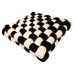 Produktbild von Coockoo Kissen Velvet Vibe schwarz/beige, Maße: 40 x 40 x 9.5 cm