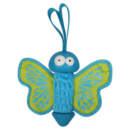 Produktbild von Coockoo Outdoor-Spielzeug Hundespielzeug Gummi-Schmetterling blau/grün