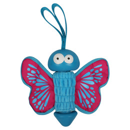 Produktbild von Coockoo Outdoor-Spielzeug Hundespielzeug Gummi-Schmetterling blau/rosa
