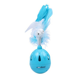 Produktbild von Coockoo Tier-Intelligenzspielzeug Katzenspielzeug Tumbler blau