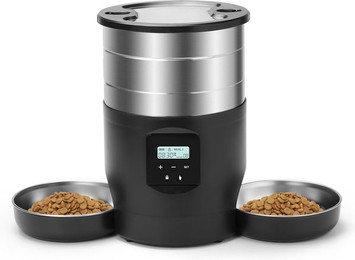 Produktbild von Coonoor Katzen-Futterspender Automatischer Katzenfutterspender, 2 Schalen,