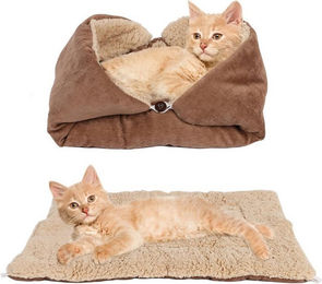 Produktbild von Coonoor Tierbett Katzenbett Matte, 3 in 1 Katzenkissen,Waschbar Katzenbett Flauschig