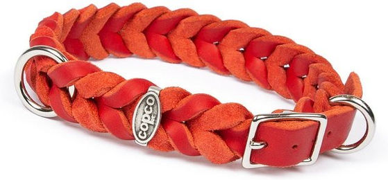 Produktbild von CopcoPet Hunde-Halsband Fettleder mit Dornschließe Rot 25-29 cm 15 mm