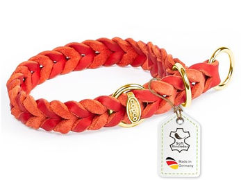 CopcoPet Hunde-Halsband Fettleder mit Zugstopp und Messingring – Bild 1 von 6