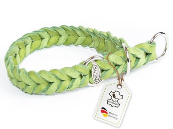 Produktbild von CopcoPet Hunde-Halsband Fettleder mit Zugstopp und verchromtem Ring