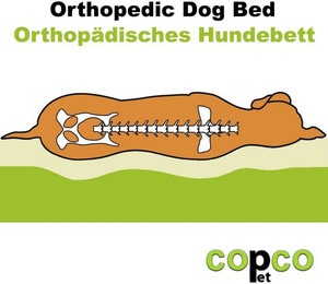 Produktbild von CopcoPet Hundebett Emma Orthopädisch Wildlederoptik