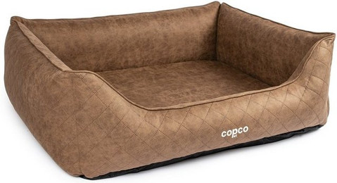 Produktbild von CopcoPet Hundebett Hugo Velourlederoptik Braun M 80 x 60 cm