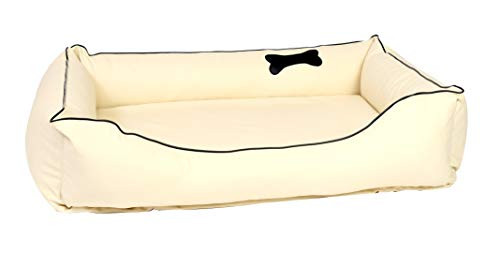 Produktbild von CopcoPet Hundebett Paco Kunstleder Beige 90 x 70 cm