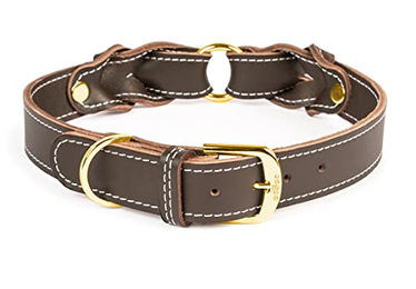 CopcoPet Hundehalsband Heidi aus weichem Leder mit Messingbeschlägen – Bild 1 von 5