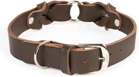 Produktbild von CopcoPet Lederhalsband Heidi geflochten verchromt