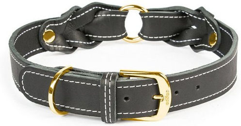 Produktbild von CopcoPet Lederhalsband Heidi geflochten verchromt