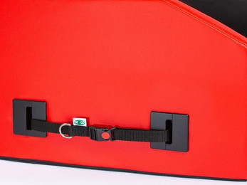 Produktbild von CopcoPet Tier-Autobett Autohundebett Rot/Schwarz 70 x 55 cm Viscoschaumstoff