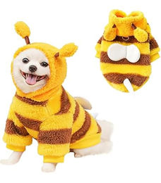 Corimori Hundekostüm Bienenkostüm Hund & Katze – Süßes Haustierkostüm, ideale Tierverkleidung für Herbst & Winter, mit Flügeln & Kapuze – Bild 1 von 6