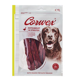 Produktbild von Corwex Snacks für Hunde Entenbrust in Streifen - 70 g