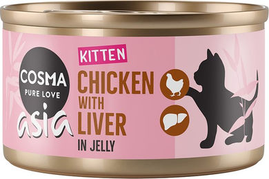 Produktbild von Cosma Asia Kitten 6 x 85 g - Hühnchen mit Hühnchenleber