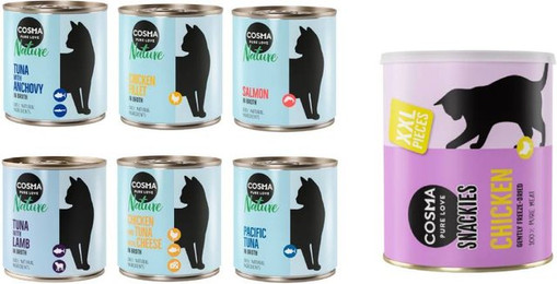 Produktbild von Cosma Kombi-Paket Nature & Maxi Snackie XXL Mixpaket 2 - 24 x 280 g