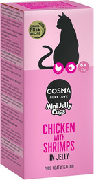 Produktbild von Cosma Mini Jelly Cups Hühnchen/Shrimps - 24 x 25 g