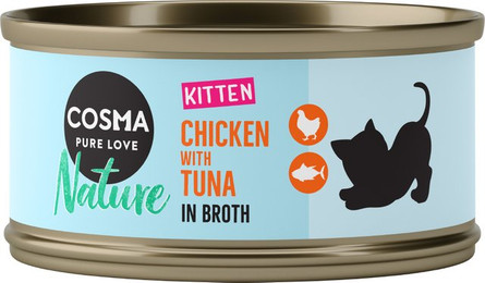 Produktbild von Cosma Nature Kitten Hühnchen & Thunfisch - 6 x 70 g