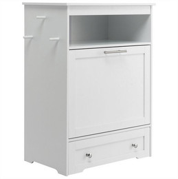 Produktbild von COSTWAY Futterstation 2 in 1 mit Lagerschrank und 2 Edelstahlnäpfen