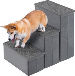 Produktbild von COSTWAY Haustiertreppe 3 Stufen mit Stauraum