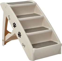 COSTWAY Haustiertreppe, 4-stufige Hundetreppe, Hunderampe, faltbar – Bild 1 von 5